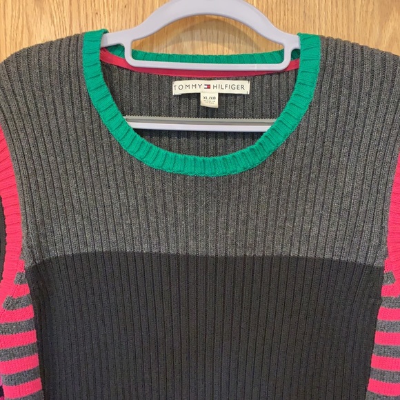 Vintage 90's Vibe Tommy Hilfiger stripe crewneck - Picture 3 of 4